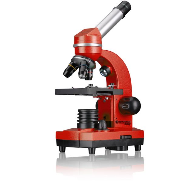 Produktbild: Bresser Junior 13522 - Sch&uuml;ler-Mikroskop Biolux SEL (rot), Auf- und Durchlichtmikroskop mit 40x-1.600-facher Vergr&ouml;&szlig;erung