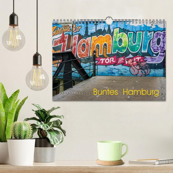Produktbild: Buntes Hamburg (Wandkalender 2027 DIN A4 quer), CALVENDO Monatskalender