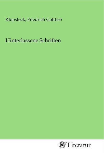Produktbild: Hinterlassene Schriften