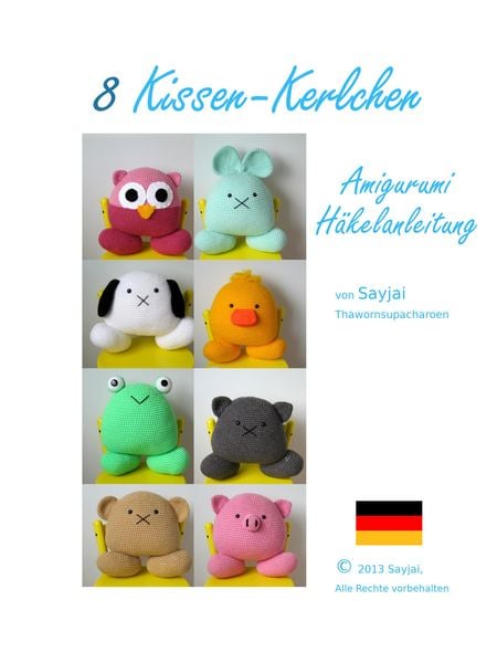 Produktbild: 8 Kissen-Kerlchen Amigurumi H&auml;kelanleitung