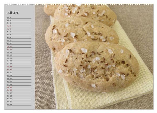 Produktbild: Frisch gebackene Brote und Br&ouml;tchen (hochwertiger Premium Wandkalender 2026 DIN A2 quer), Kunstdruck in Hochglanz