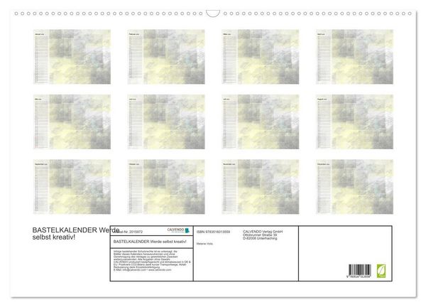 Produktbild: BASTELKALENDER Werde selbst kreativ! (Wandkalender 2026 DIN A2 quer), CALVENDO Monatskalender
