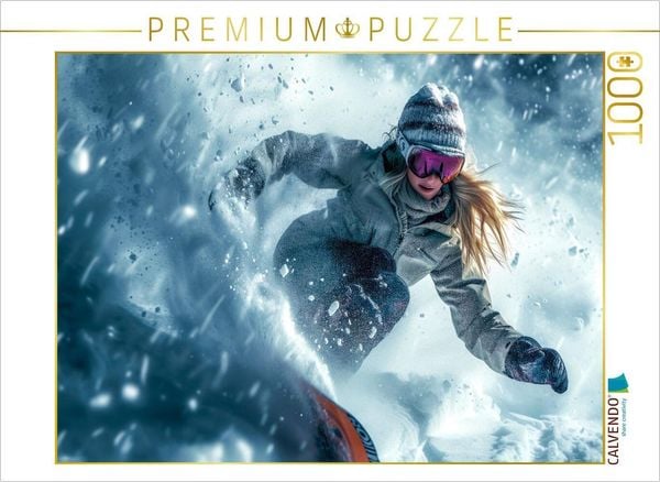 CALVENDO Puzzle Snowboard-Vergnügen pur | 1000 Teile Lege-Größe 64x48cm Foto-Puzzle für glückliche Stunden