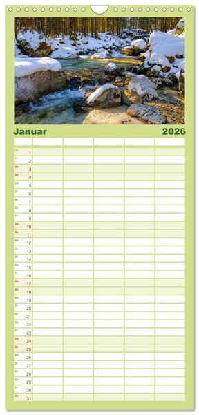 Produktbild: Familienplaner 2026 - Urlaub im Berchtesgadener Land mit 5 Spalten (Wandkalender, 21 x 45 cm) CALVENDO