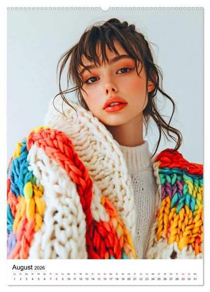 Produktbild: Knit Couture - Strick trifft Runway (hochwertiger Premium Wandkalender 2026 DIN A2 hoch), Kunstdruck in Hochglanz