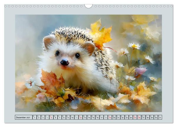 Produktbild: Igel. Kleine Gl&uuml;cksbringer im Garten (Wandkalender 2027 DIN A3 quer), CALVENDO Monatskalender
