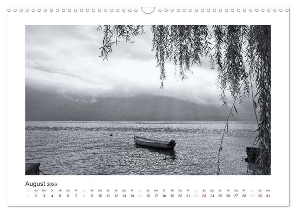 Produktbild: Limone sul Garda schwarzwei&szlig; (Wandkalender 2026 DIN A3 quer), CALVENDO Monatskalender