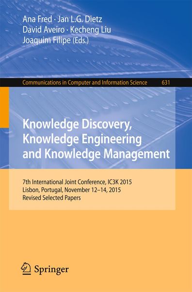 Produktbild: Knowledge Discovery, Knowledge Engineering and Knowledge Management