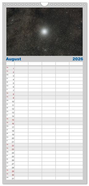 Produktbild: Familienplaner 2026 - Juwelen der Nacht mit 5 Spalten (Wandkalender, 21 x 45 cm) CALVENDO