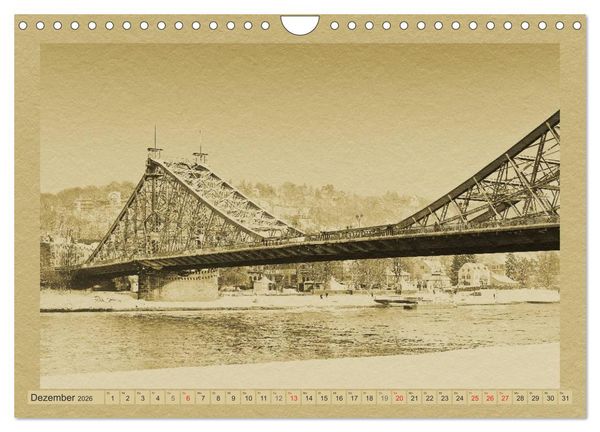 Produktbild: Dresden - Ein Kalender im Zeitungsstil (Wandkalender 2026 DIN A4 quer), CALVENDO Monatskalender