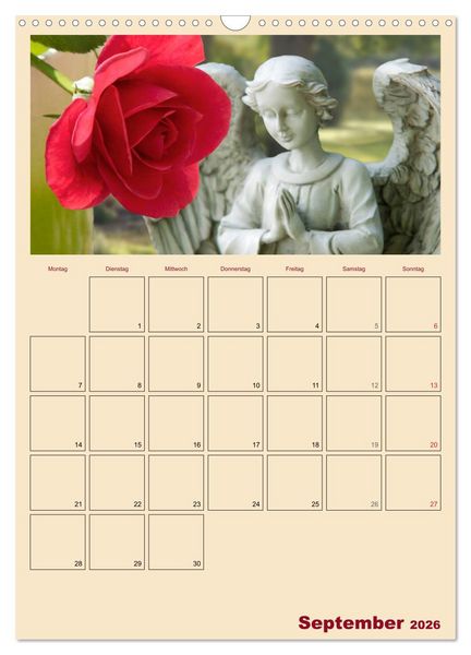 Produktbild: Monatsplaber f&uuml;r flei&szlig;ige Engel (Wandkalender 2026 DIN A3 hoch), CALVENDO Monatskalender