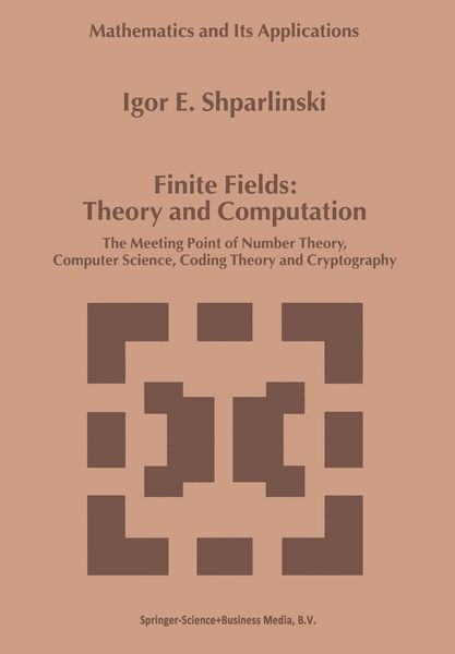 Produktbild: Finite Fields: Theory and Computation