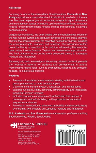 Produktbild: Elements of Real Analysis