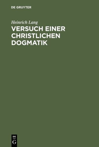 Produktbild: Versuch einer christlichen Dogmatik