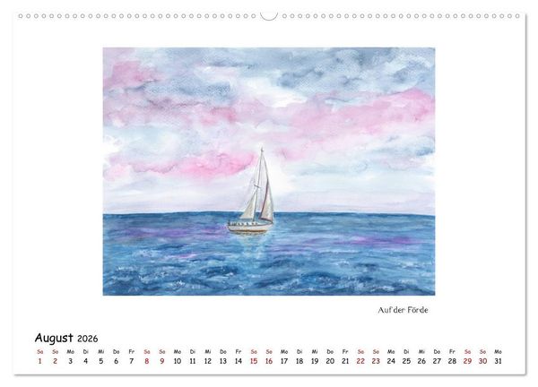 Produktbild: Die Flensburger F&ouml;rde (hochwertiger Premium Wandkalender 2026 DIN A2 quer), Kunstdruck in Hochglanz