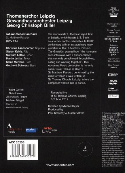 Produktbild: Johann S. Bach - Matth&auml;us-Passion [2 DVDs]