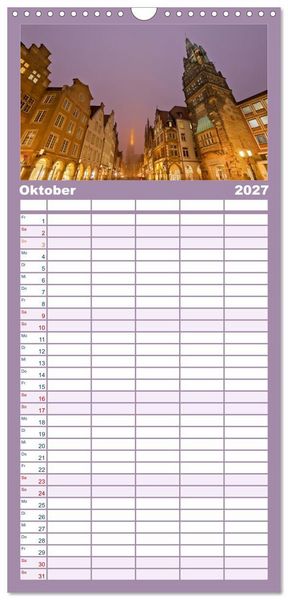 Produktbild: Familienplaner 2027 - Magisches M&uuml;nster mit 5 Spalten (Wandkalender, 21 x 45 cm) CALVENDO