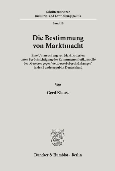 Produktbild: Die Bestimmung von Marktmacht.