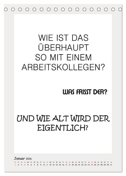 Produktbild: Spr&uuml;chekalender. Witziges f&uuml;rs B&uuml;ro (Tischkalender 2026 DIN A5 hoch), CALVENDO Monatskalender