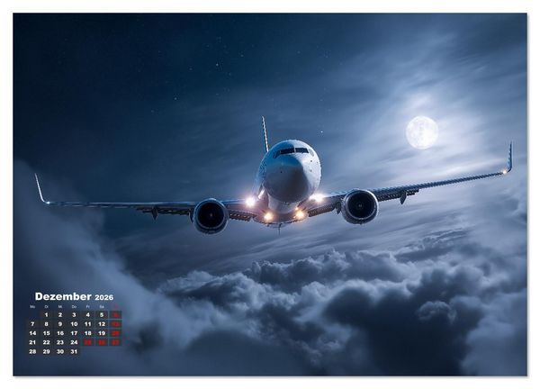 Produktbild: Flugzeuge hautnah - Flugzeugkalender f&uuml;r Flugzeugliebhaber (Wandkalender 2026 DIN A4 quer), CALVENDO Monatskalender