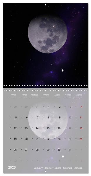 Produktbild: Galaxie cosmique (Calendrier mural carr&eacute; 2026 30x30 cm) Calendrier double avec une page pour vos prises de notes