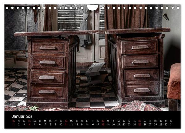 Produktbild: Geheimnisvolle Orte - Lost Places (Wandkalender 2026 DIN A4 quer), CALVENDO Monatskalender