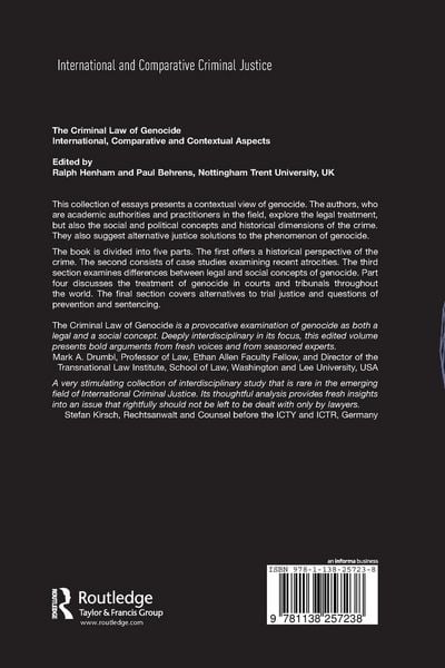 Produktbild: The Criminal Law of Genocide