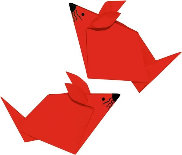 Produktbild: URSUS Falten Faltbl&auml;tter Uni intensiv, Plakatkarton, 65 g/m&sup2;, 15 x 15 cm, rot
