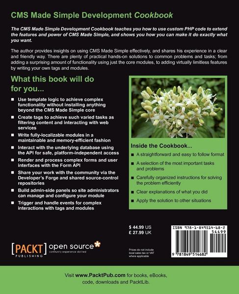 Produktbild: CMS Made Simple Development Cookbook