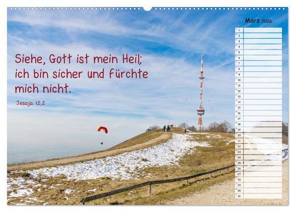 Produktbild: Heimat Hesselberg (hochwertiger Premium Wandkalender 2026 DIN A2 quer), Kunstdruck in Hochglanz