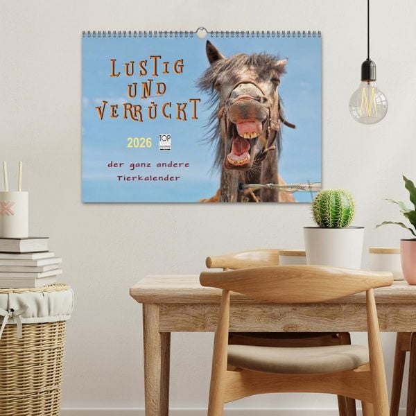 Produktbild: Lustig und verr&uuml;ckt - der ganz andere Tierkalender (Wandkalender 2026 DIN A3 quer), CALVENDO Monatskalender