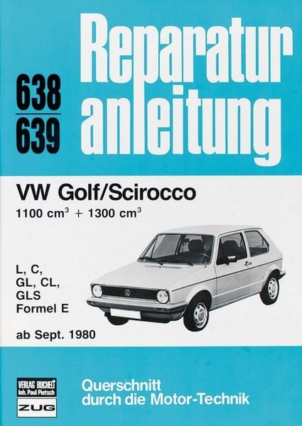 Produktbild: VW Golf / Scirocco LL / S / GL / GLS / Formel E