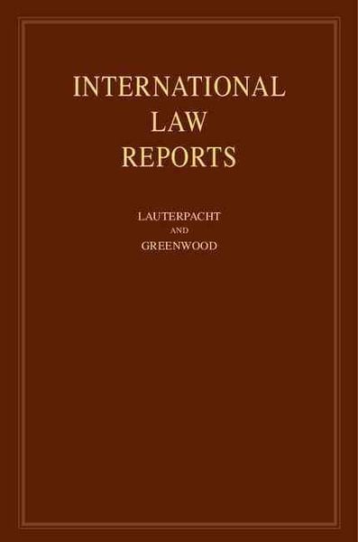 Produktbild: International Law Reports, Volume 144