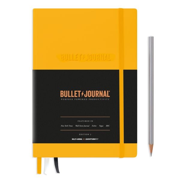 Produktbild: LEUCHTTURM1917 Bullet Journal Edition 2, Medium (A5), Hardcover, 206 nummerierte Seiten, Yellow24, dotted