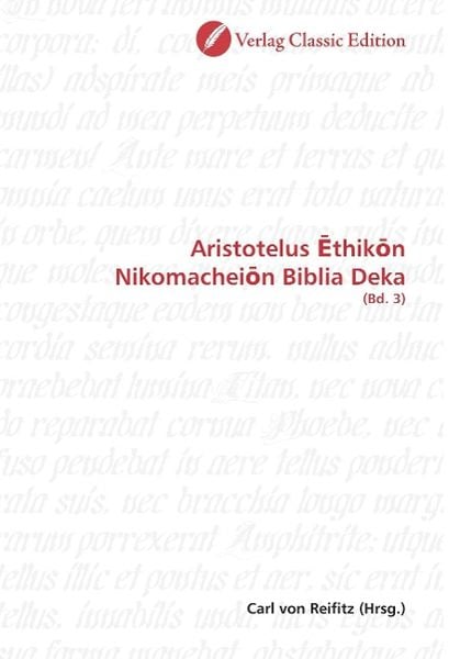 Produktbild: Aristotelus Ethikon Nikomacheion Biblia Deka