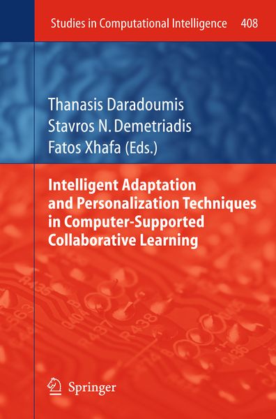 Produktbild: Intelligent Adaptation and Personalization Techniques in Computer-Supported Collaborative Learning