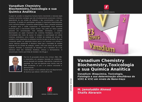 Produktbild: Vanadium Chemistry Biochemistry,Toxicologia e sua Qu&iacute;mica Anal&iacute;tica