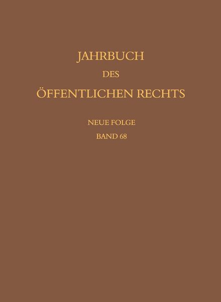 Produktbild: Jahrbuch des &ouml;ffentlichen Rechts der Gegenwart. Neue Folge