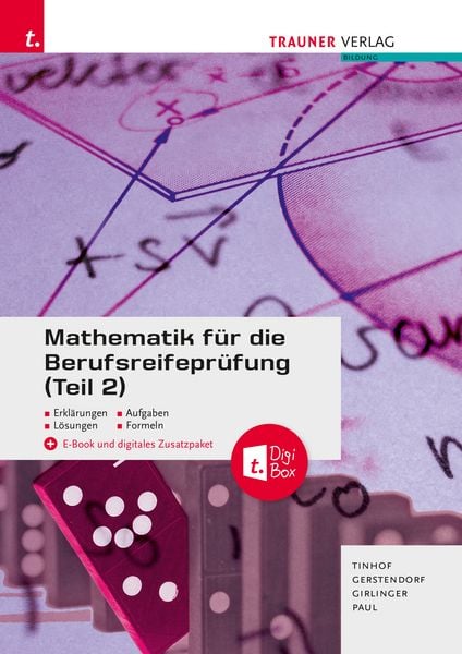 Produktbild: Mathematik f&uuml;r die Berufsreifepr&uuml;fung (Teil 2) + TRAUNER-DigiBox + E-Book