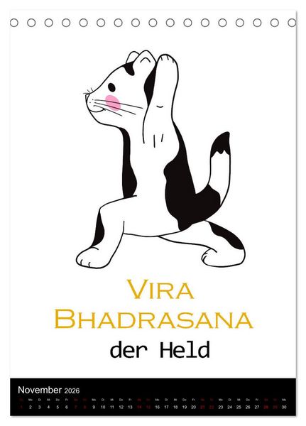 Produktbild: Yogakatzen - ganz entspannt im Hier und Jetzt (Tischkalender 2026 DIN A5 hoch), CALVENDO Monatskalender