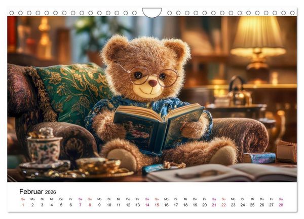 Produktbild: Teddys Welt - B&auml;renstark durchs Jahr (Wandkalender 2026 DIN A4 quer), CALVENDO Monatskalender