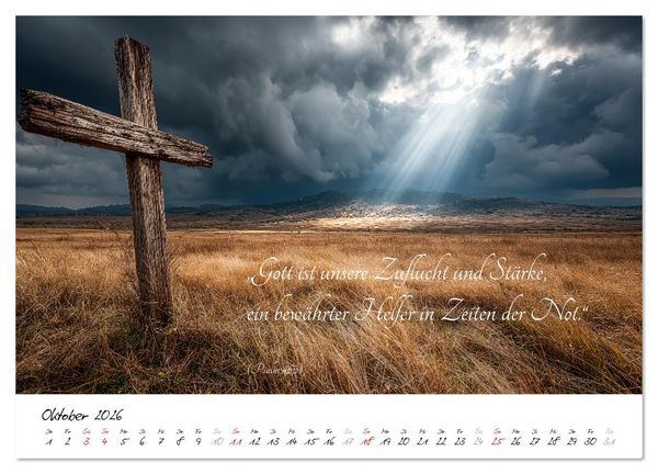 Produktbild: Christlicher Kalender mit Bibelzitaten und spirituellen Bildern (Wandkalender 2026 DIN A2 quer), CALVENDO Monatskalender