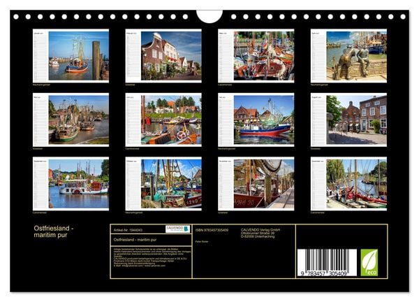 Produktbild: Ostfriesland - maritim pur (Wandkalender 2026 DIN A4 quer), CALVENDO Monatskalender