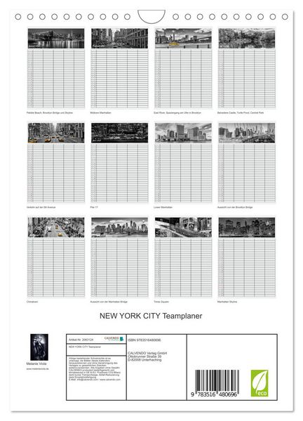 Produktbild: NEW YORK CITY Teamplaner (Wandkalender 2026 DIN A4 hoch), CALVENDO Monatskalender