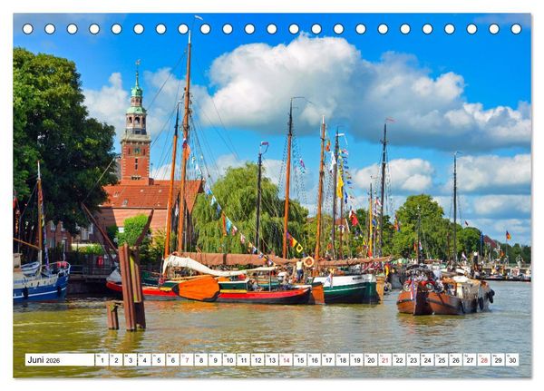 Produktbild: Leer - Perle Ostfrieslands (Tischkalender 2026 DIN A5 quer), CALVENDO Monatskalender