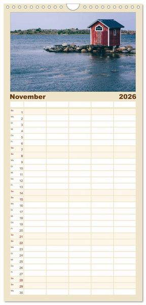 Produktbild: Familienplaner 2026 - Finnlands raue Sch&ouml;nheit mit 5 Spalten (Wandkalender, 21 x 45 cm) CALVENDO