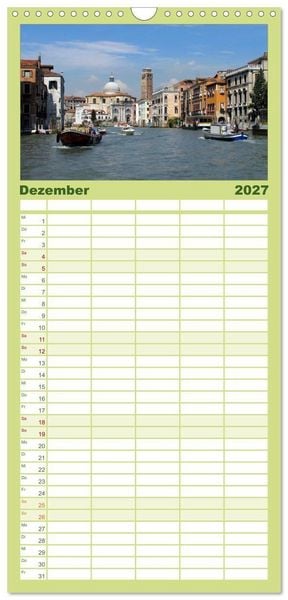 Produktbild: Familienplaner 2027 - Venedig mit 5 Spalten (Wandkalender, 21 x 45 cm) CALVENDO