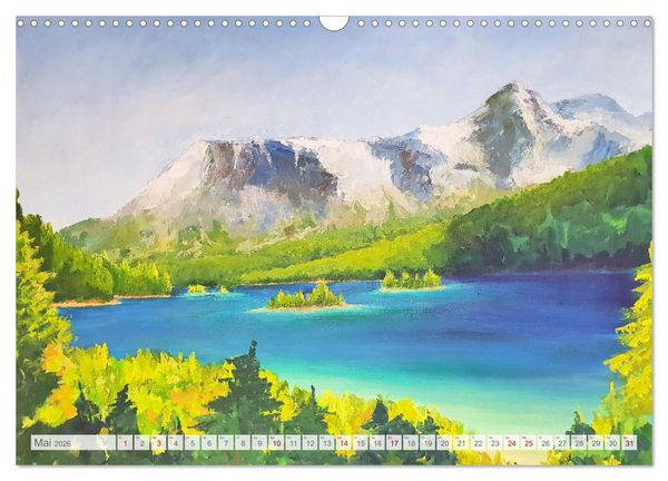 Produktbild: Oberbayern in Farbe - Gemalte Bilder vom Alpenrand (Wandkalender 2026 DIN A3 quer), CALVENDO Monatskalender