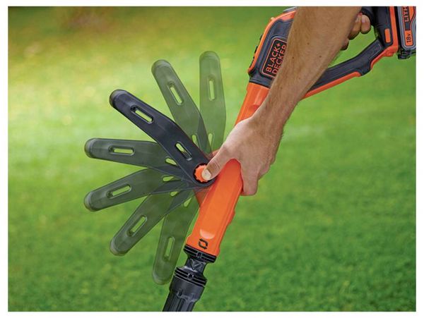 Produktbild: Black & Decker Akku Akku-Rasentrimmer inkl. Akku, inkl. Ladeger&auml;t, H&ouml;henverstellbarer Griff 18 V 4 Ah Schnittbreite (max.): 30 cm