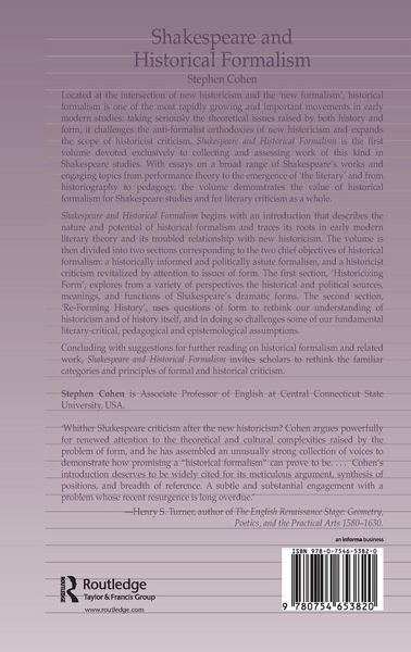 Produktbild: Shakespeare and Historical Formalism